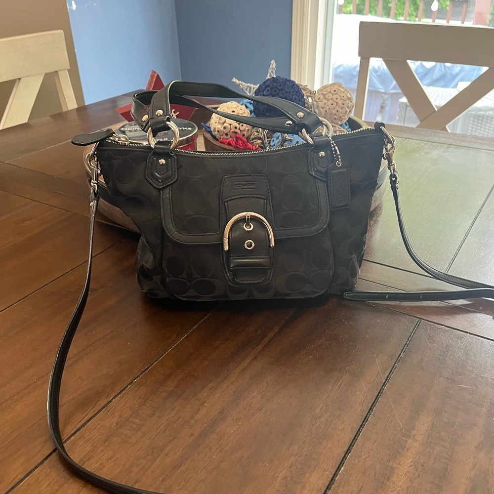 Coach purse black cross bag